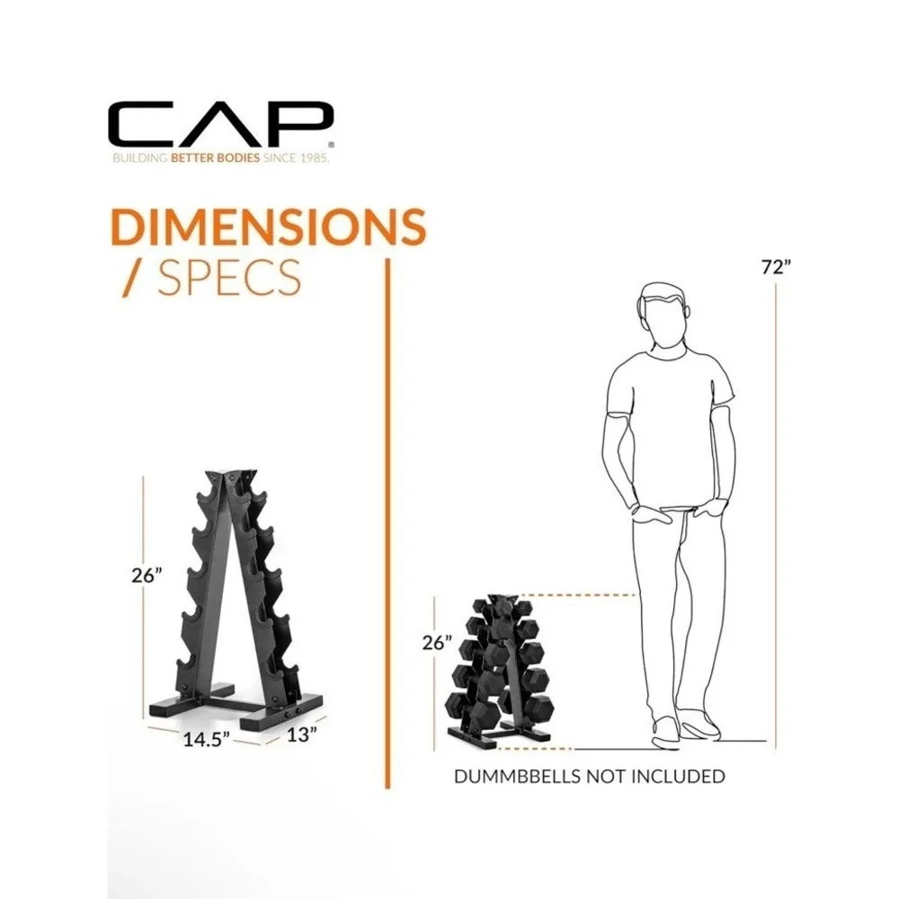 CAP Dumbbell Rack A Frame 5 Pair Storage Organizer‎ Home Gym Equipment Accessory